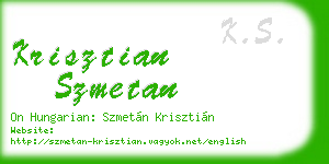 krisztian szmetan business card