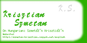 krisztian szmetan business card